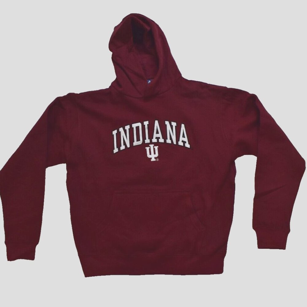 Old Varsity Brand Youth Boys Indiana Hoosiers Embroidered Hoodie New With Tags